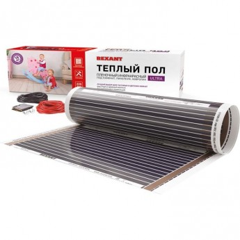 Пленочный теплый пол REXANT ULTRA RXM 220, площадь 15 м², 0.5х30 м, 3300 Вт Пленочный теплый пол REXANT ULTRA RXM 220, площадь 15 м², 0.5х30 м, 3300 Вт