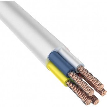 Провод REXANT ПВС 5x6.0 мм² соединительный белый 10 м Провод REXANT ПВС 5x6.0 мм² соединительный белый 10 м