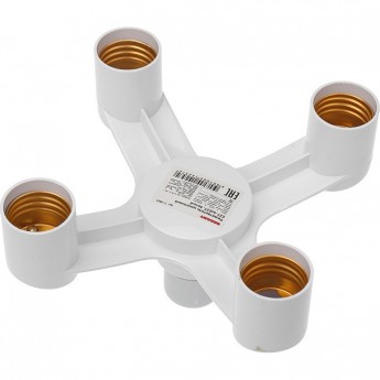 Разветвитель цокольный REXANT Е27-4хЕ27 цвет белый