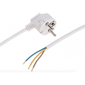 Шнур электрический REXANT с вилкой ПВС 3х0,75 мм2 3м, белый Шнур электрический REXANT с вилкой ПВС 3х0,75 мм2 3м, белый