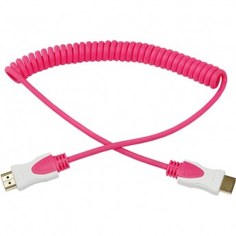 Шнур REXANT HDMI - HDMI 2 м витой розовый gold Шнур REXANT HDMI - HDMI 2 м витой розовый gold