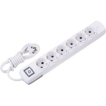 Удлинитель REXANT PREMIUM 6 гнезд, 1,5м, 3х1,5мм², с/з, с выключателем, белый Удлинитель REXANT PREMIUM 6 гнезд, 1,5м, 3х1,5мм², с/з, с выключателем, белый